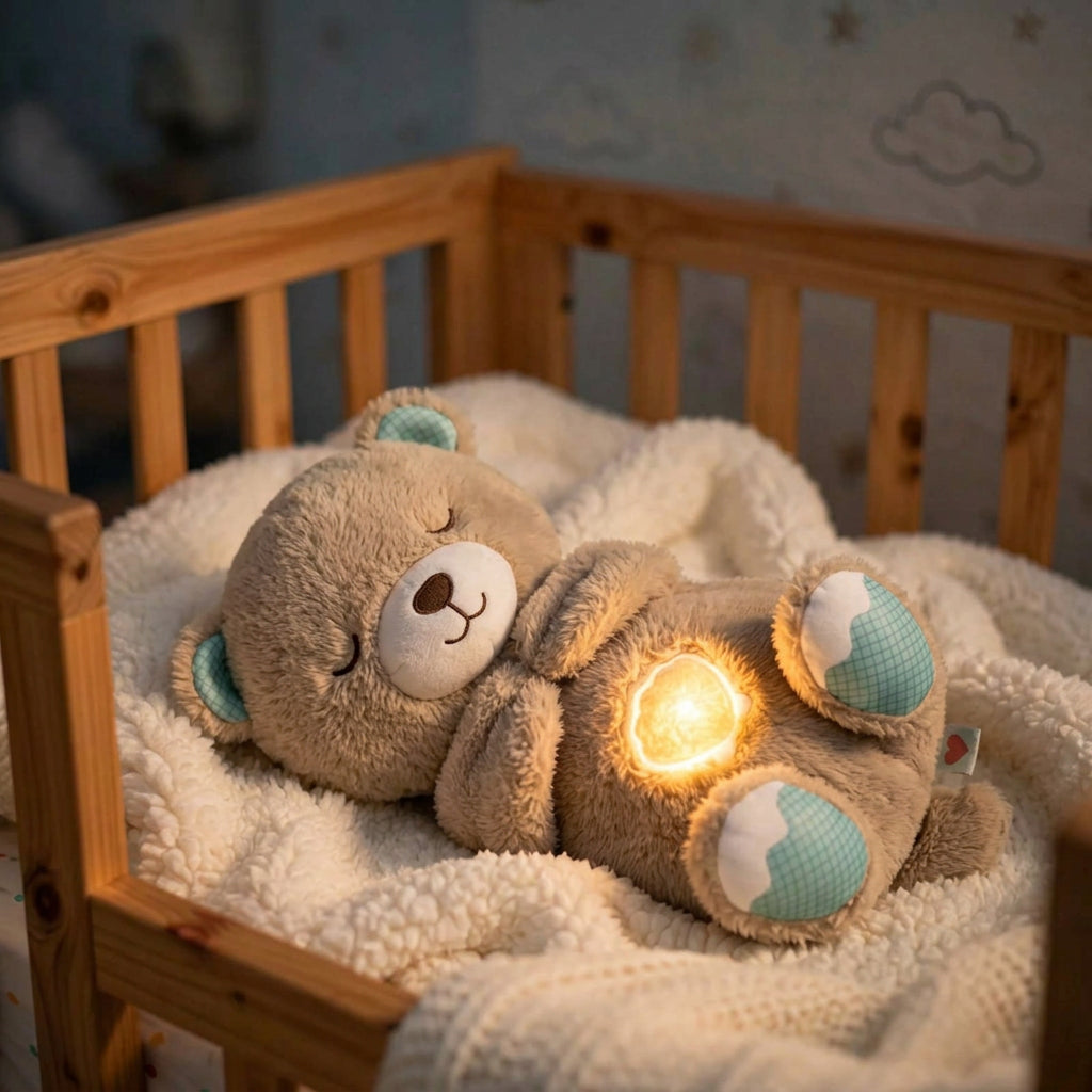 Peluche Nutria Dormilona ALMA RD™- Respiración Rítmica, Música Relajante y Luz Cálida