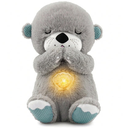 Peluche Nutria Dormilona ALMA RD™- Respiración Rítmica, Música Relajante y Luz Cálida
