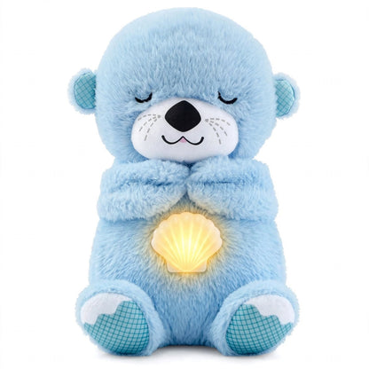 Peluche Nutria Dormilona ALMA RD™- Respiración Rítmica, Música Relajante y Luz Cálida
