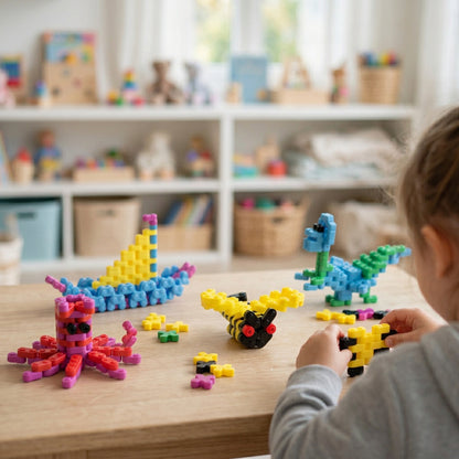 Bloques Flexibles Crea y Juega 720 Piezas ALMA RD™- Compatible con Bloques Tipo LEGO